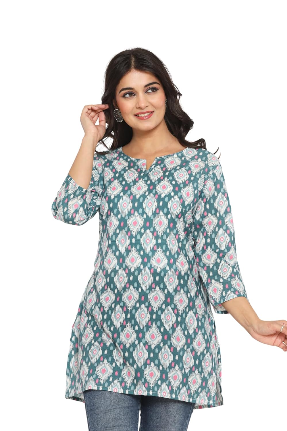 COTTBELLE Women's Wear Printed Cotton Short Kurta