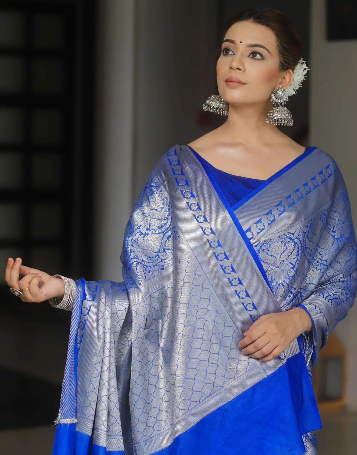 Women's Kanjivaram Soft Silk Blouse Piece For Wedding