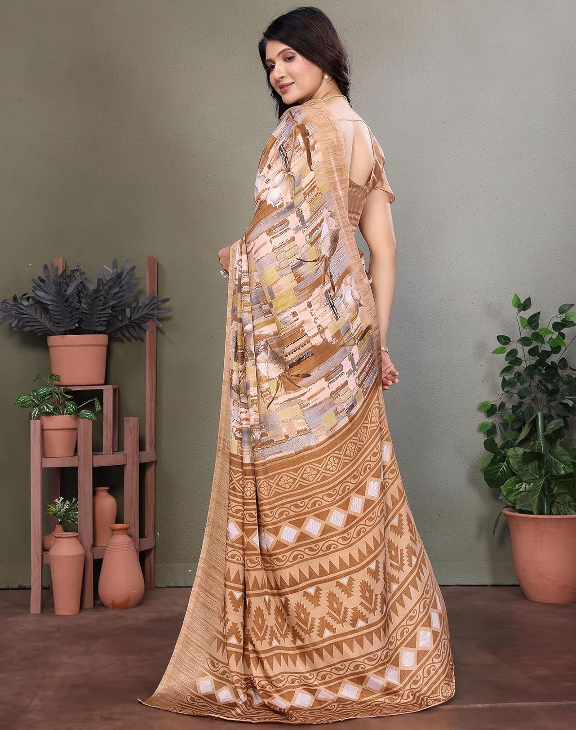 Silk Printed Saree With Blouse Material |saree for Women