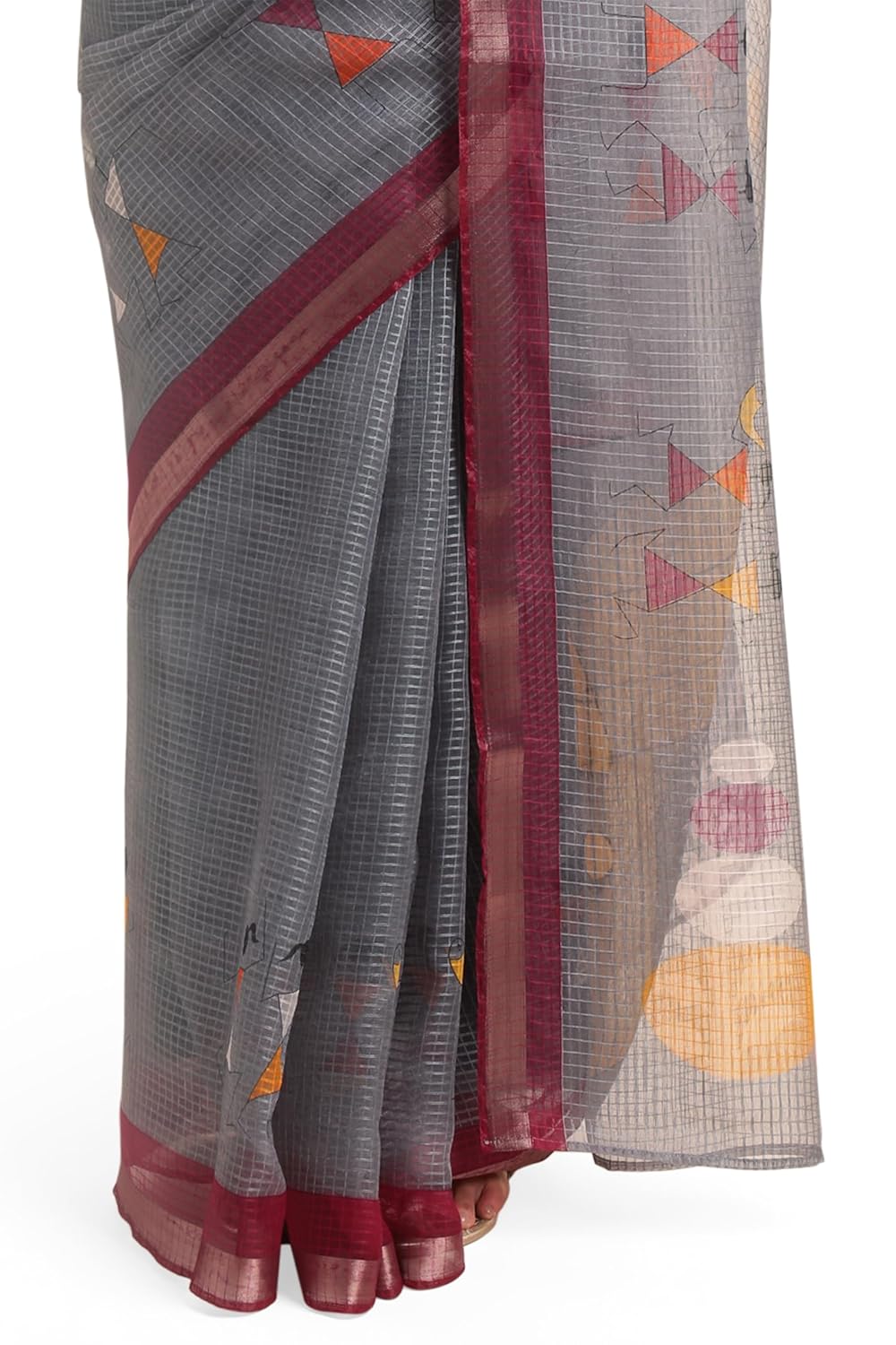 Women's Kota Floral Printed Saree with Blouse Piece