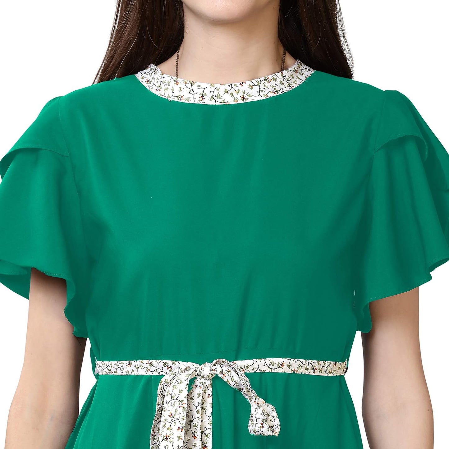 OOMPH! Women's Crepe A-Line Maxi Dress