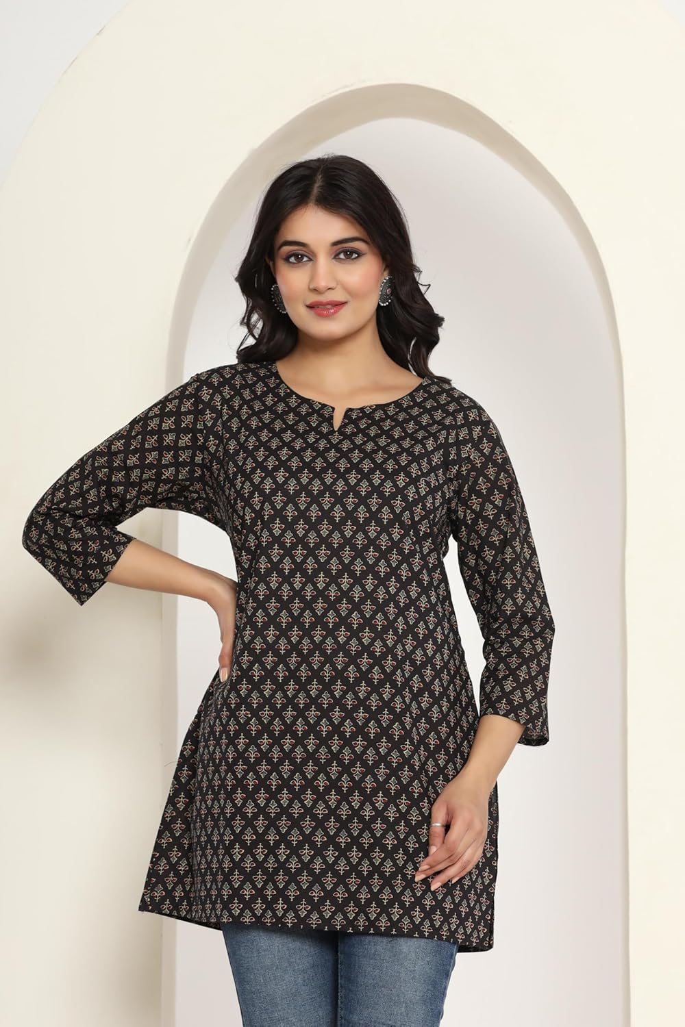 COTTBELLE Women's Wear Printed Cotton Short Kurta