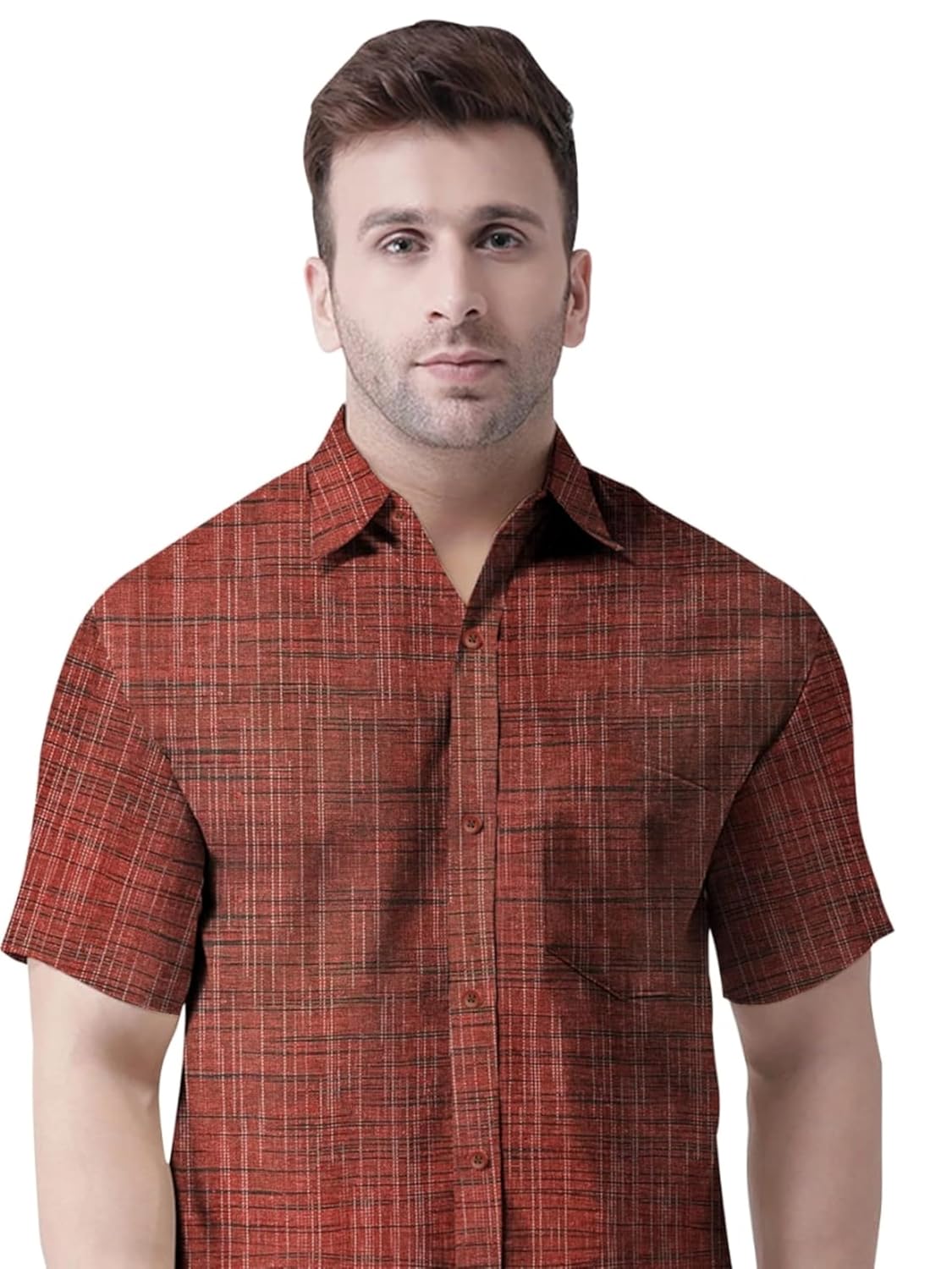 Men's Pure Khadie Cotton Regular Fit Half Sleeves