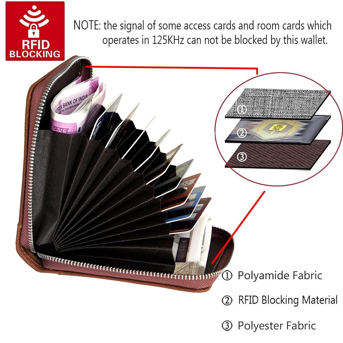Storite PU Leather 9 Slot Vertical Credit Debit Card