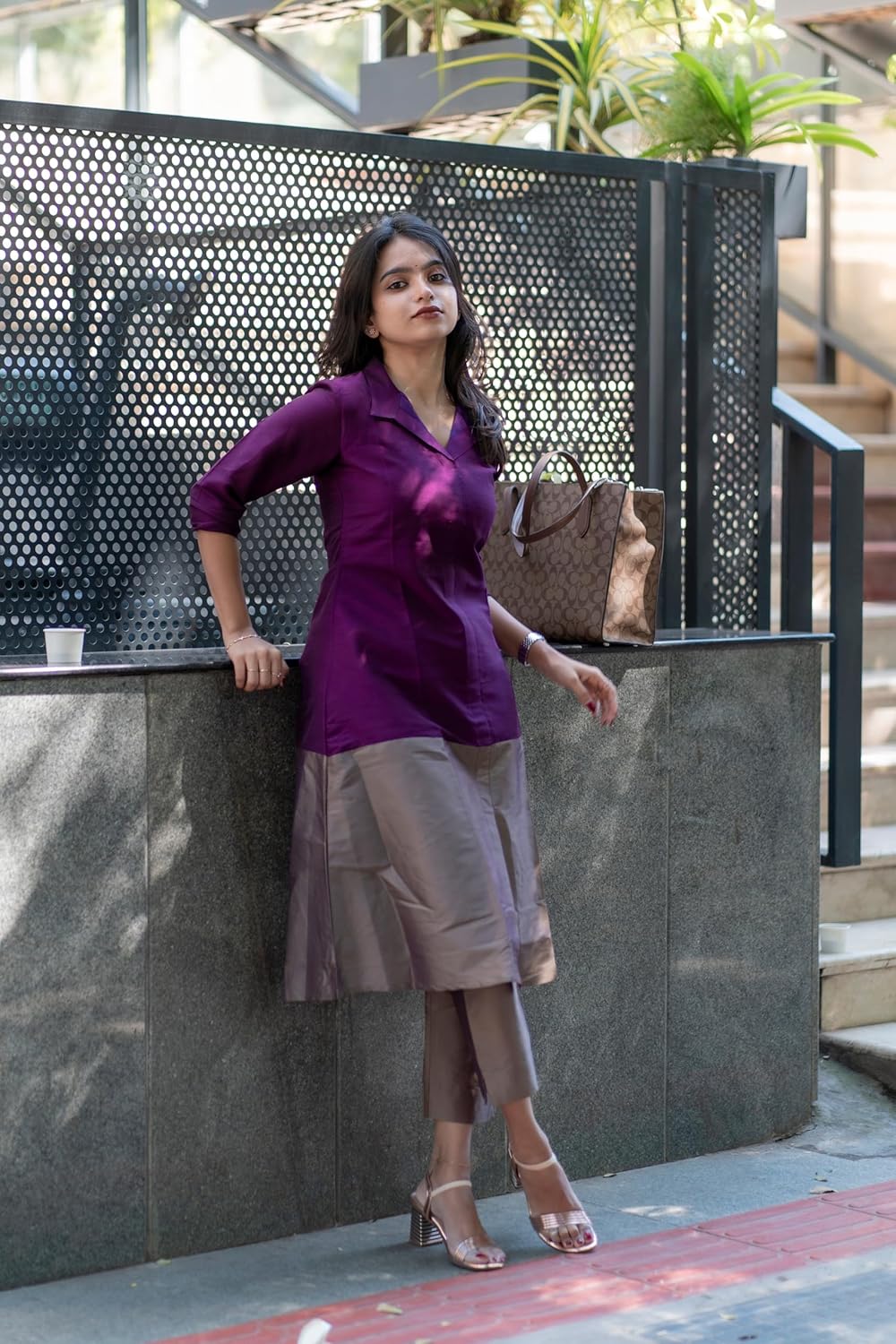 GoSriKi Women's Rayon Viscose A-Line Solid Kurta