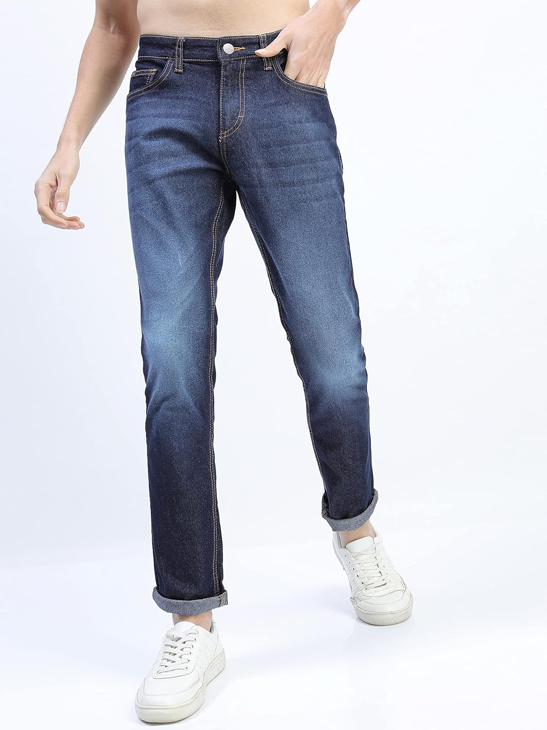 KETCH Men's Slim Fit Mid Rise Jeans (Stretchable)