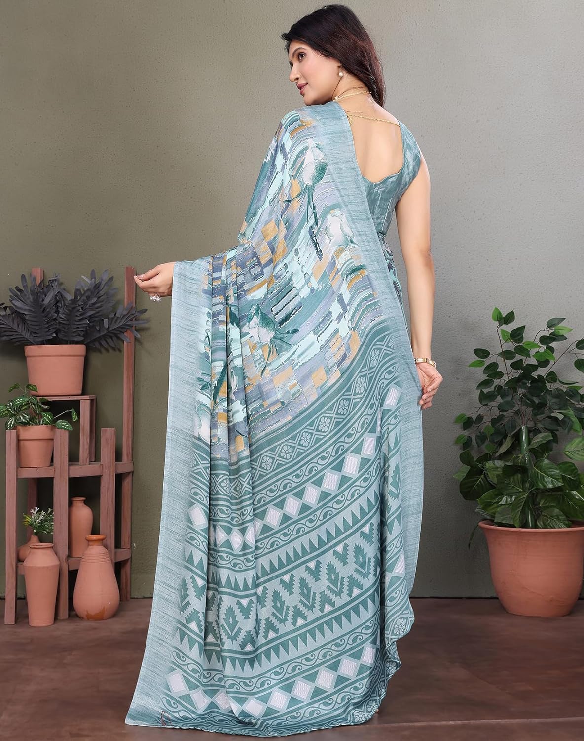 Silk Printed Saree With Blouse Material |saree for Women