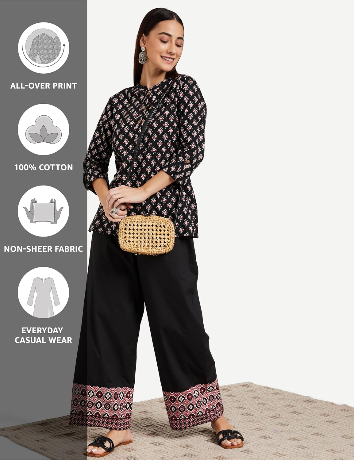 Myx Women's Cotton Regular Fit Casual Kurti