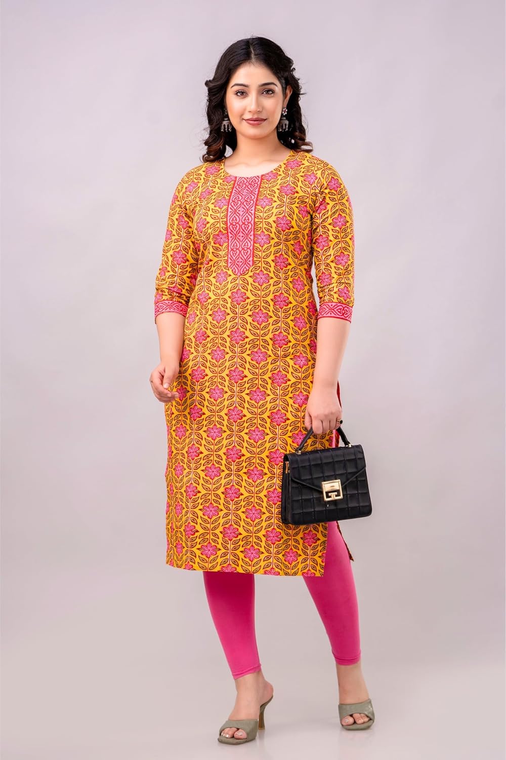 Vnyashri Cotton Straight Kurta for Women