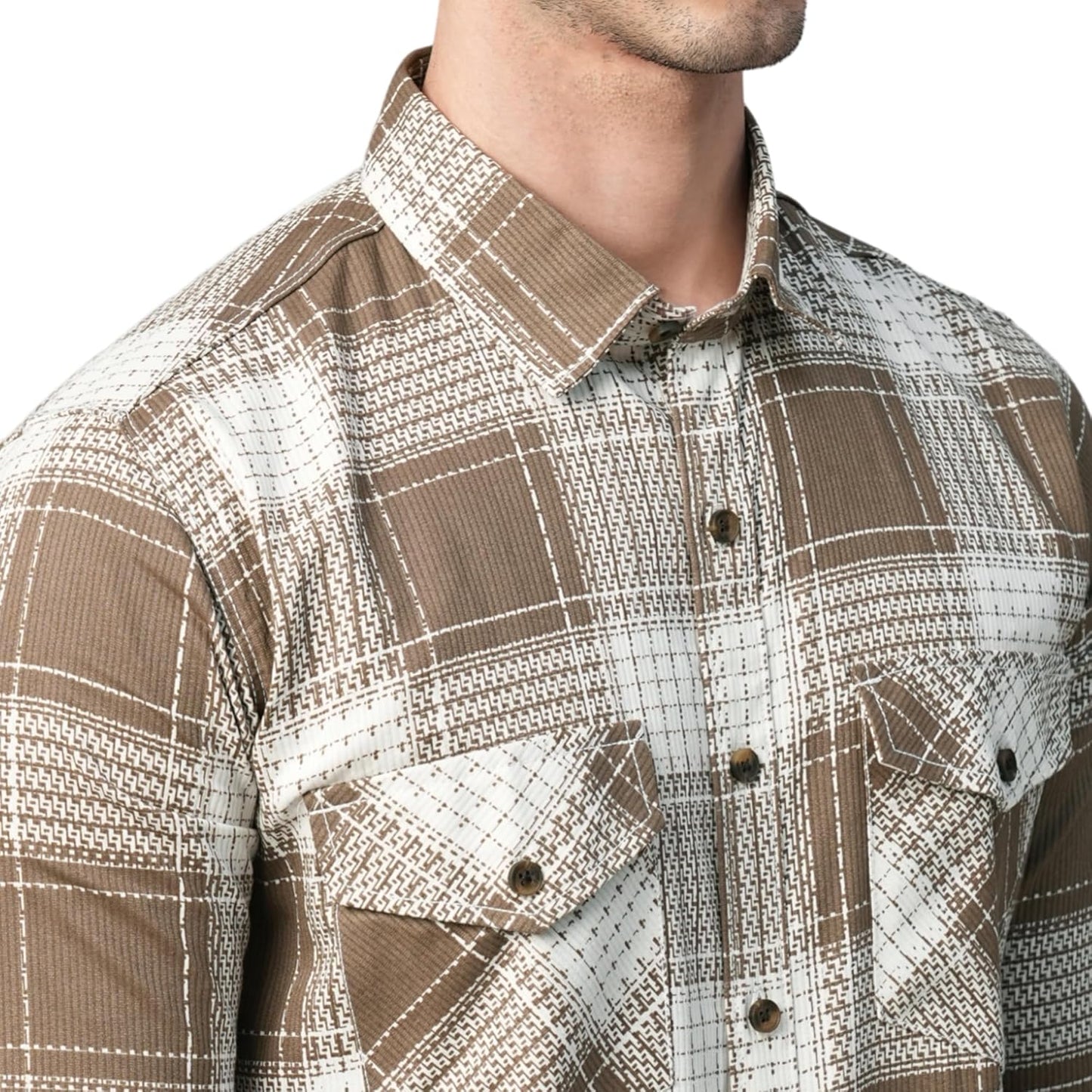 Exclusive Checked Double Pocket Full Sleeves Shirt