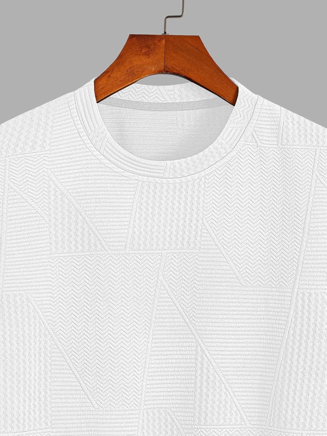 GRECIILOOKS T Shirt for Men Cotton | Textured Oversized