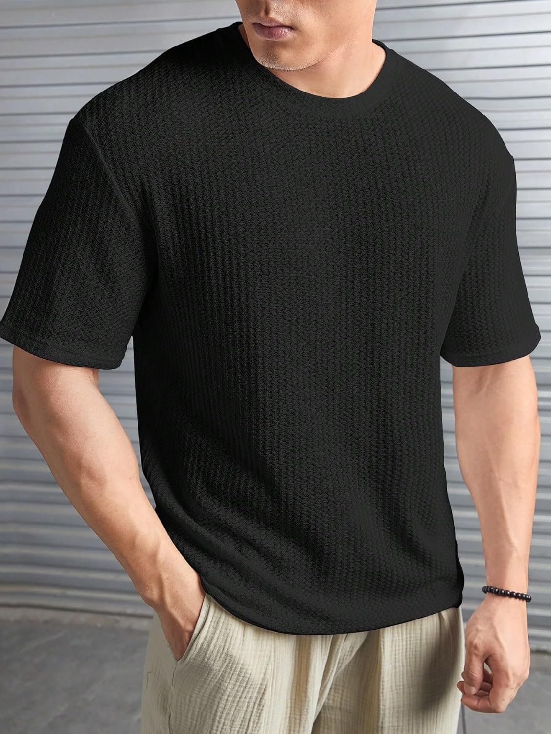 O3e Mens Solid Dotted Unique Design Oversized
