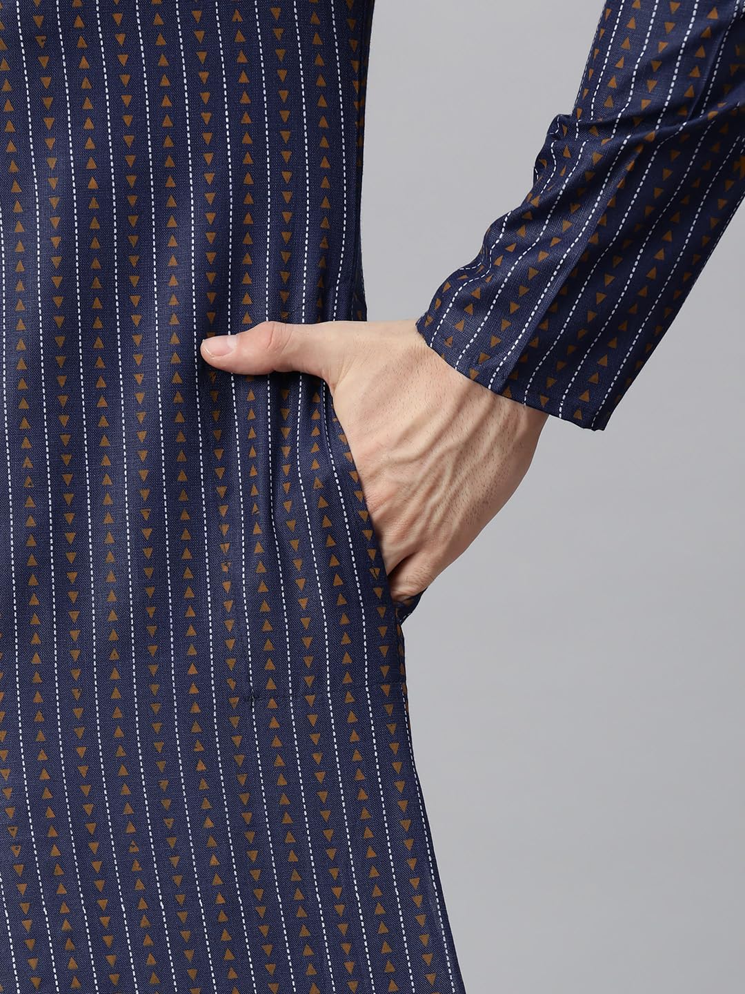 Luxrio Kurta for Men Cotton Blend Printed Regular Fit