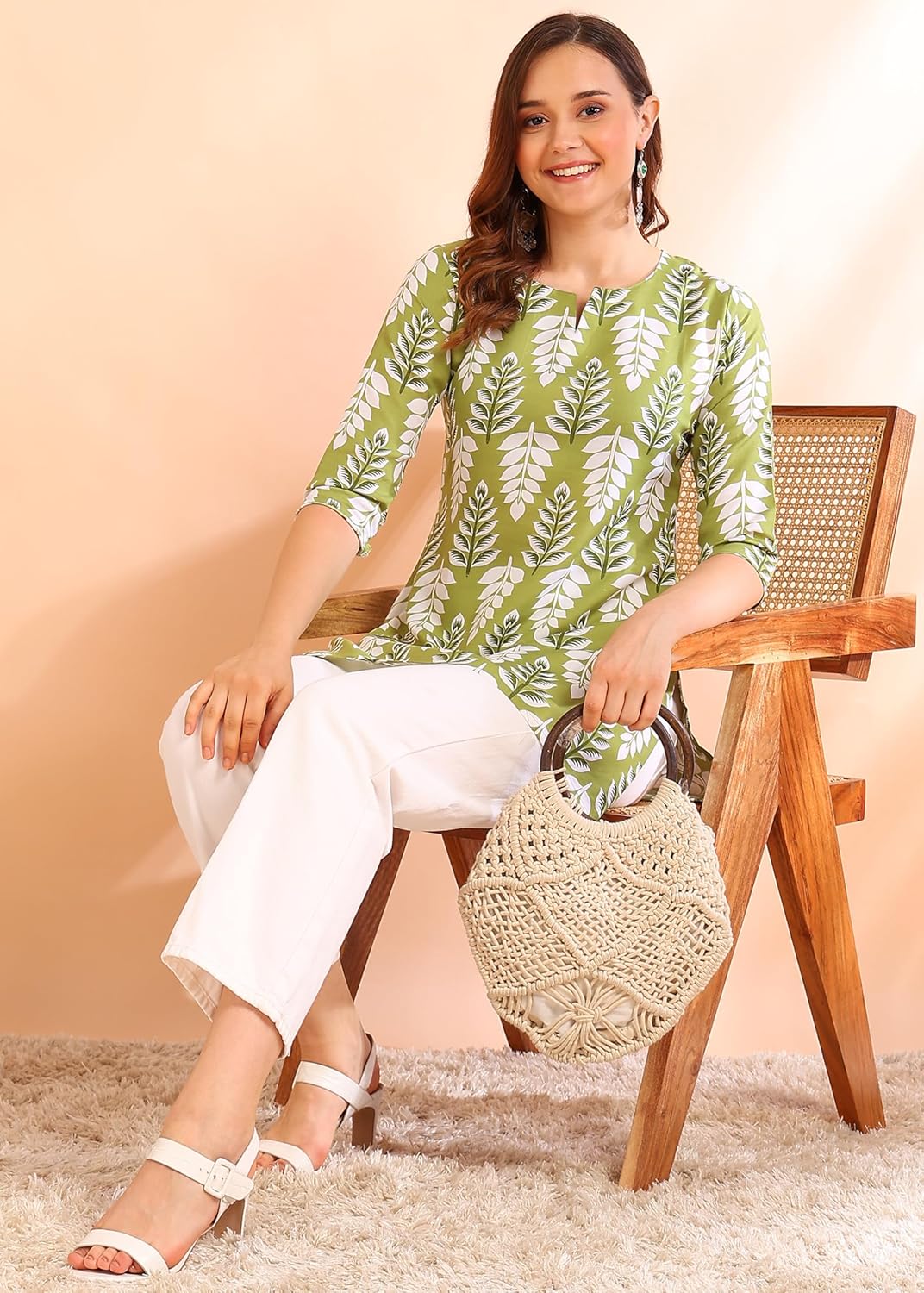 AAYLA Women’s Poly Rayon Short Kurti