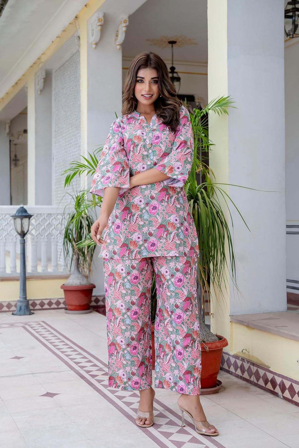 Yashika Women Trendy Printed Cotton Blend Straight