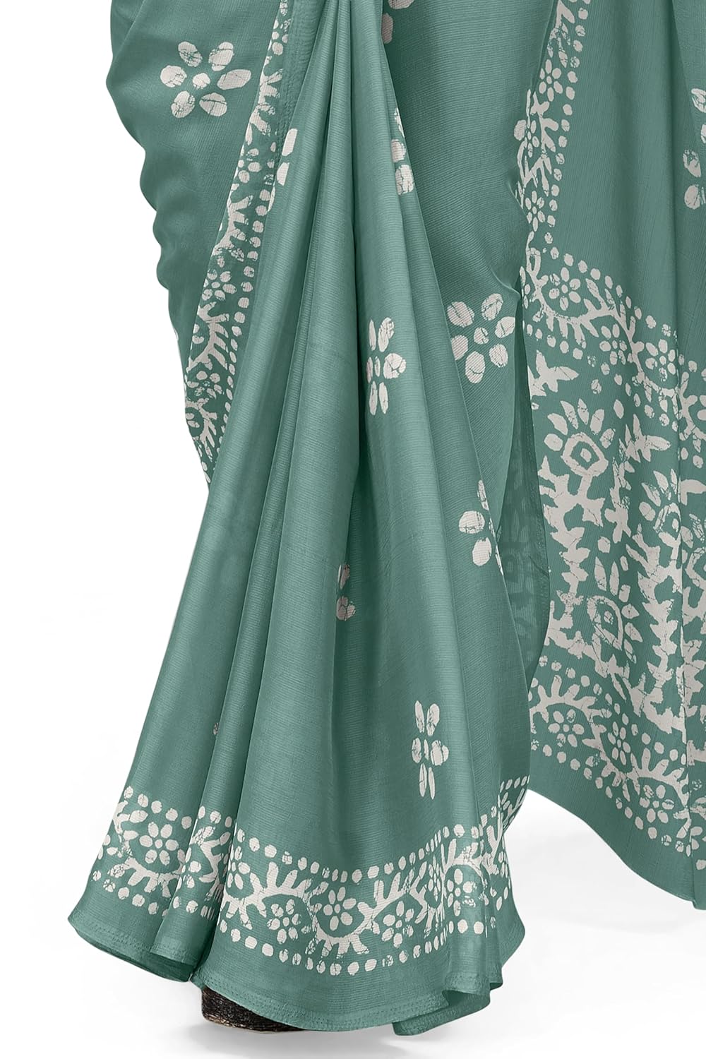 Women's Latest Chiffon Batik Printed Saree with Blouse Piece
