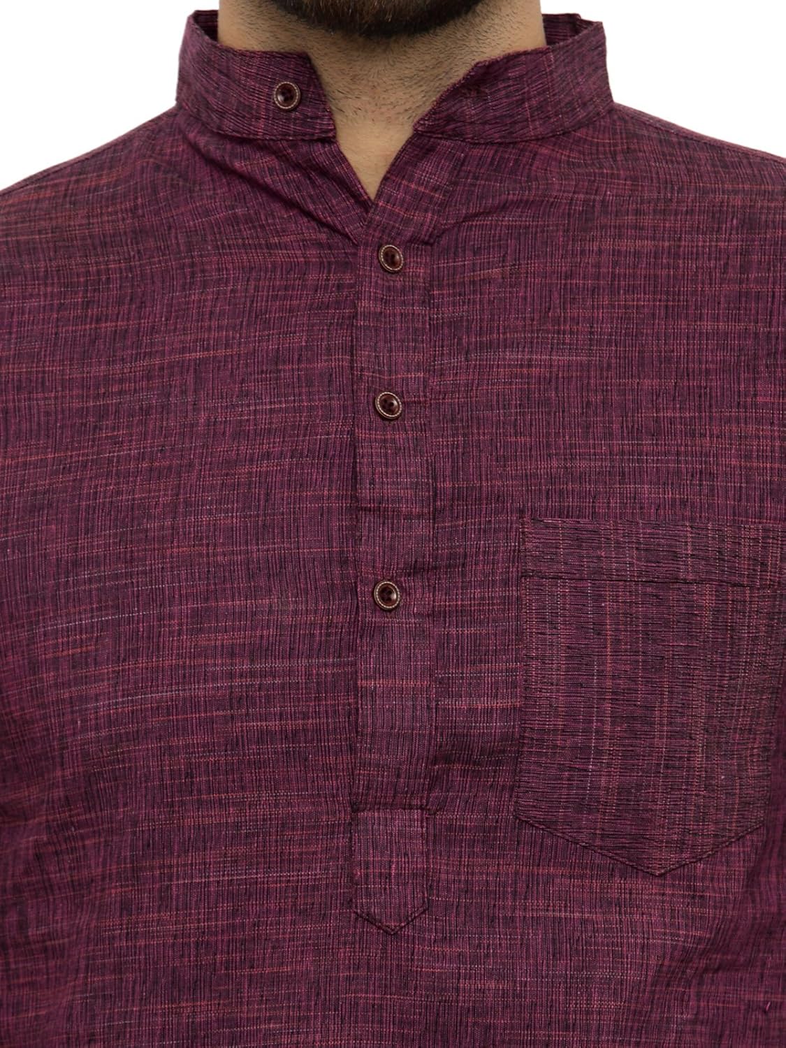 Enchanted Drapes Mens' Solid Cotton Long Kurta