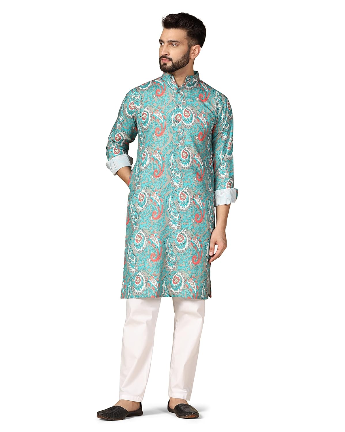 Leriya Fashion Men's Kurta | Rayon Printed Kurta