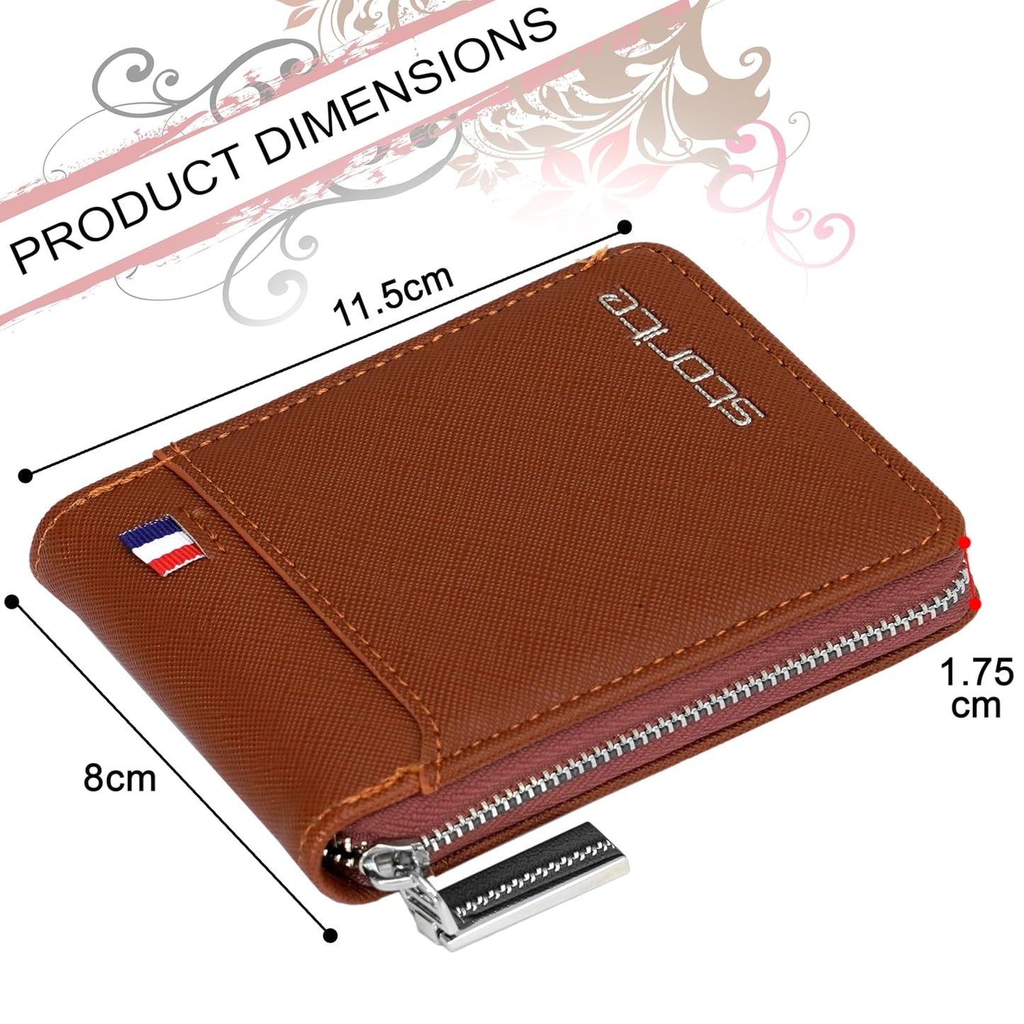 Storite PU Leather 9 Slot Vertical Credit Debit Card
