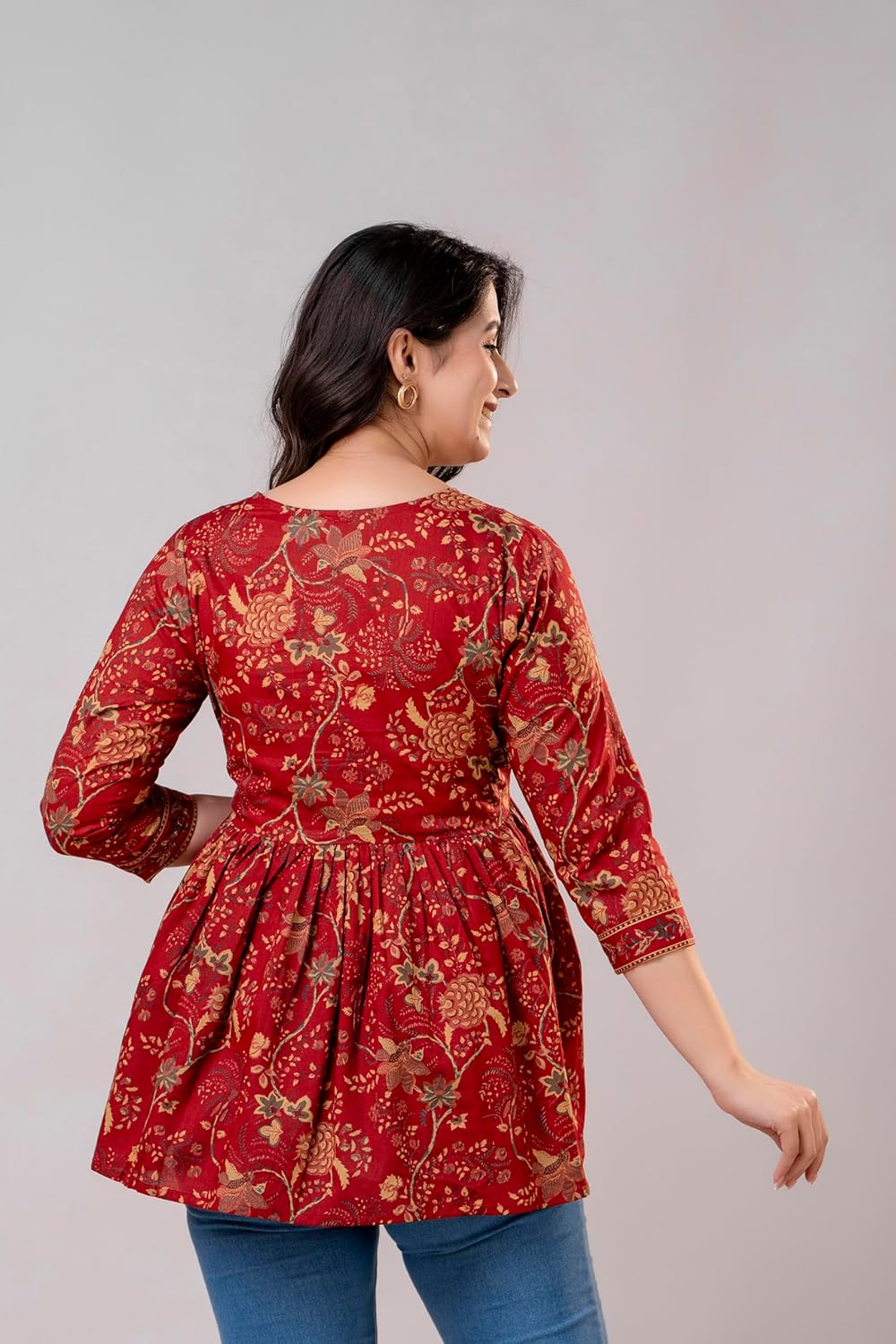 FASHION YANTRA Womens Printed Embroidery Top