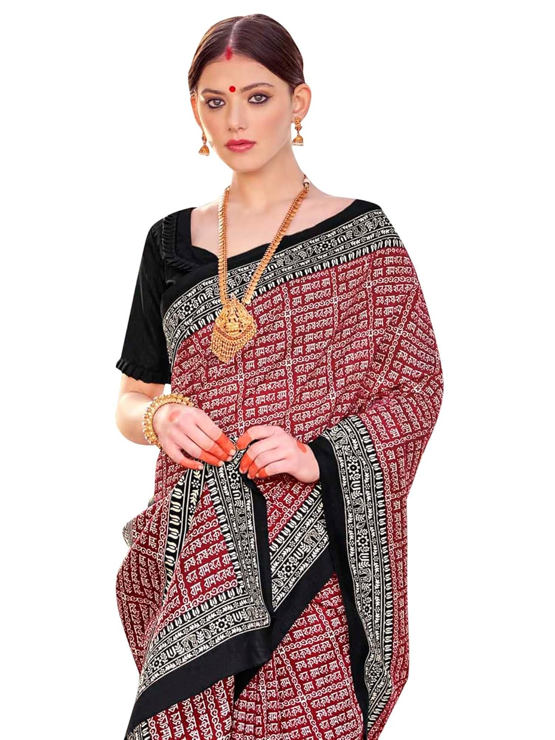 Women's Bhagalpuri Silk Ethnic Motif Printed Saree