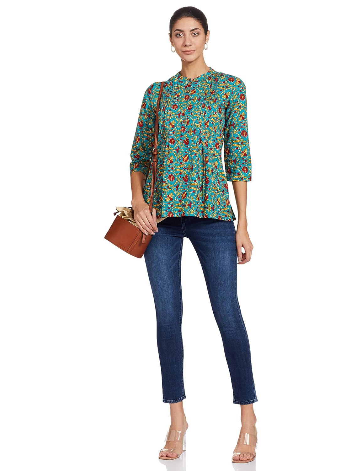 Myx Women's Cotton Printed A-line Short Kurti