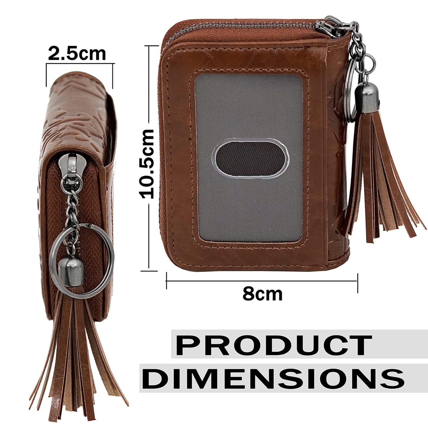 Storite PU Leather 9 Slot Vertical Credit Debit Card