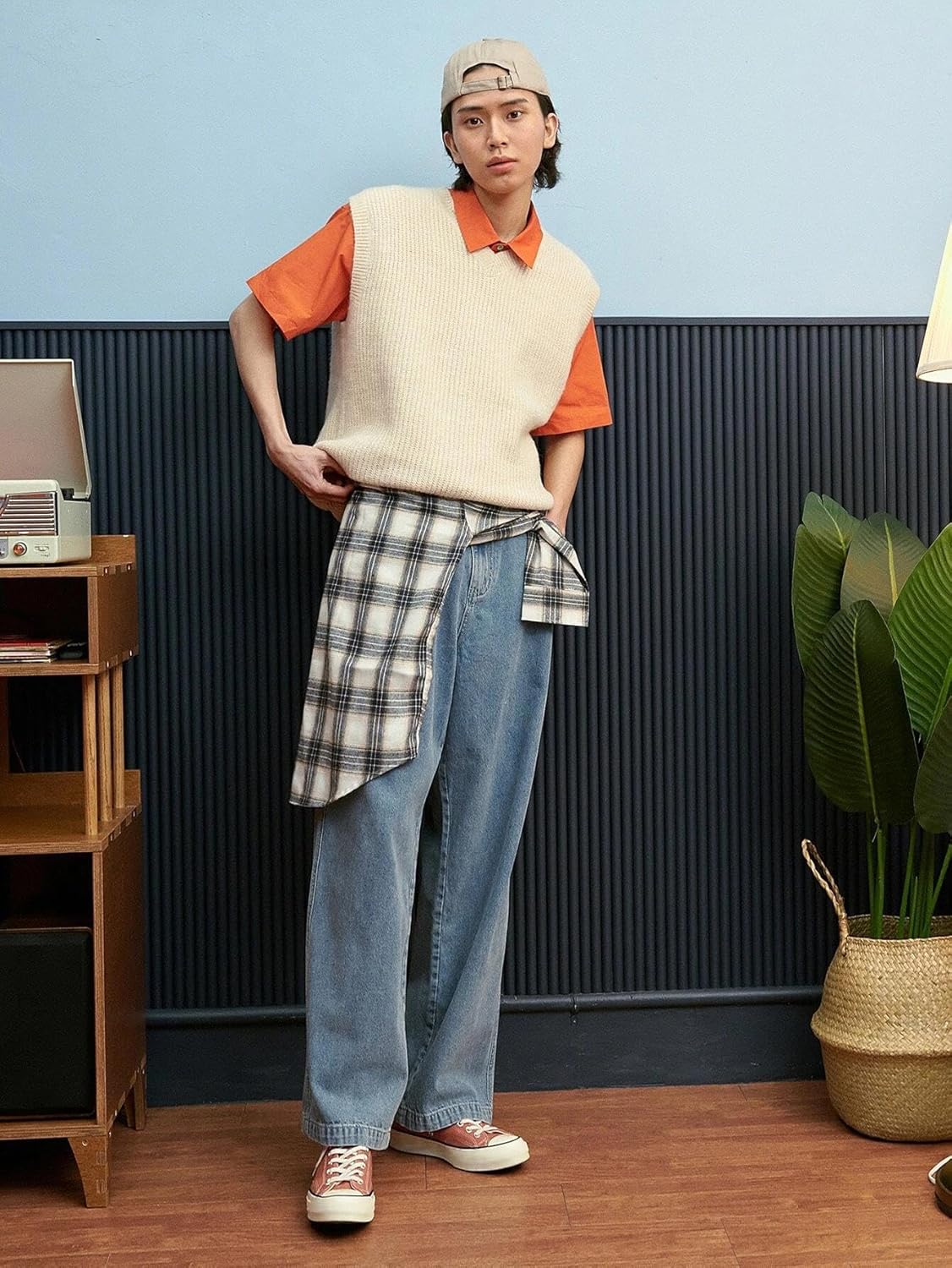 KOTTY Men's Solid Straight Fit/Skinny Fit/Relaxed Fit