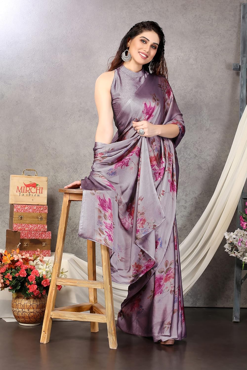 Women's Stylish Saree with Blouse Piece