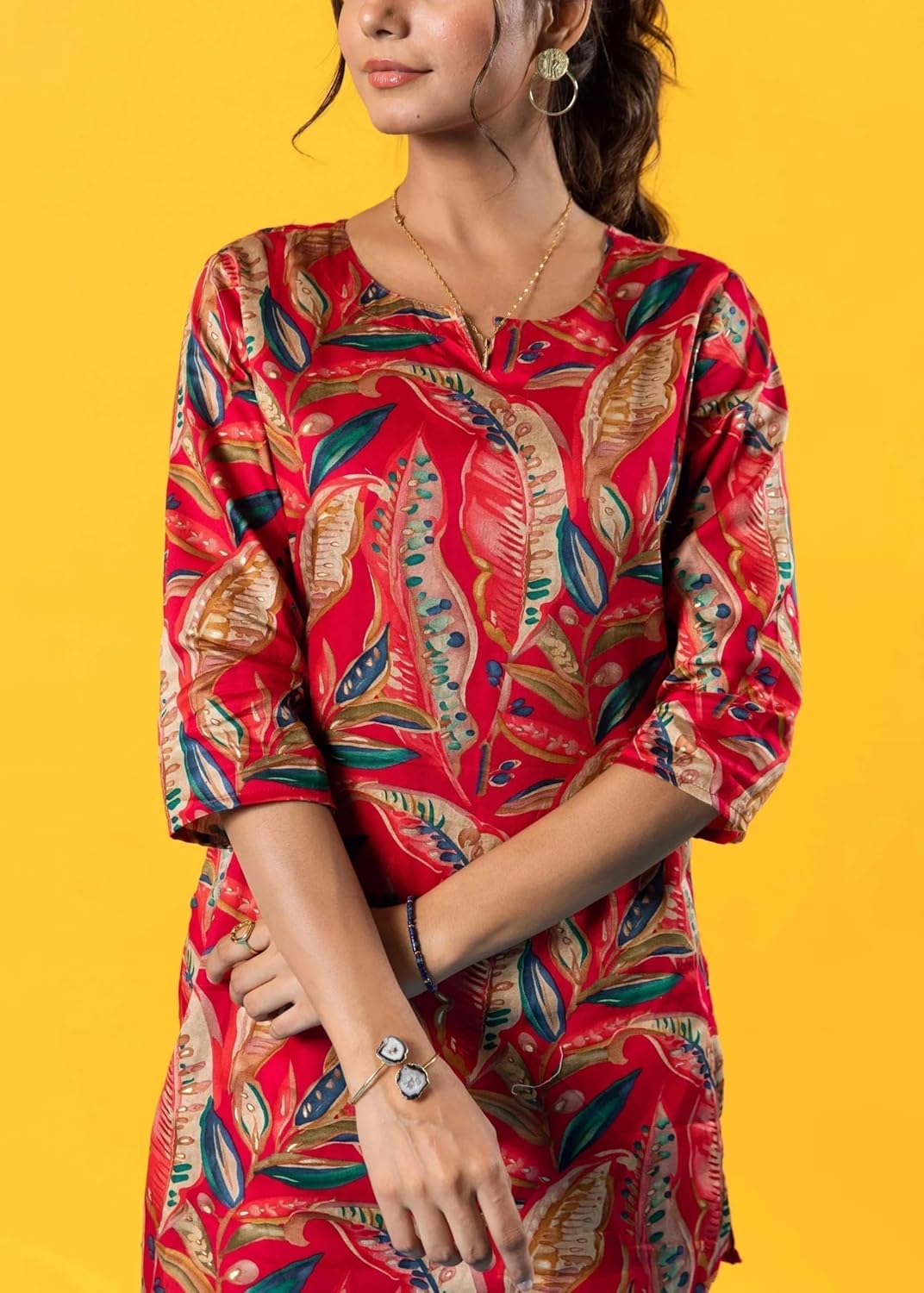 SHIENZY Stylish Printed Cotton Blend Co Ord Set