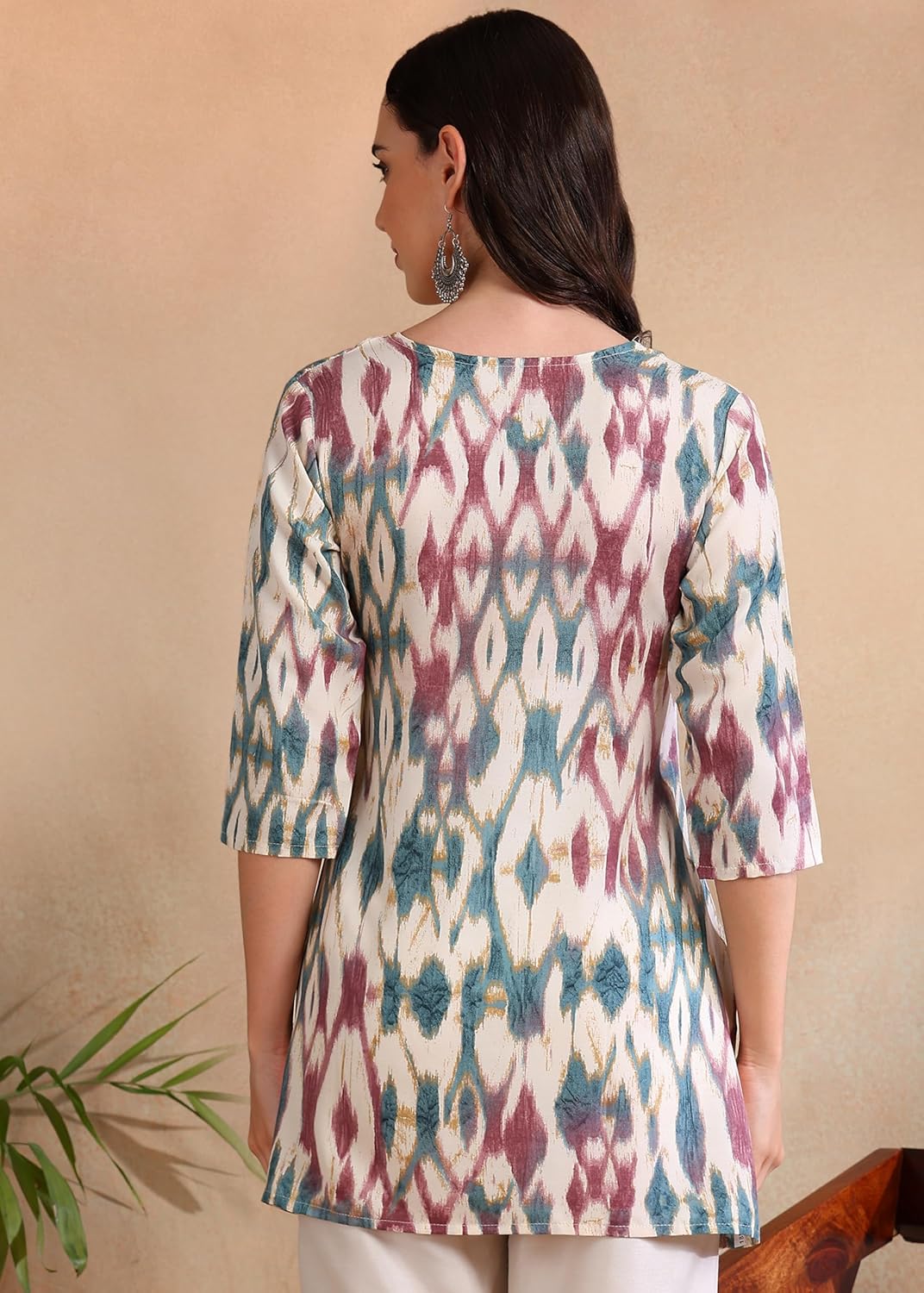 AAYLA Floral Print Poly Rayon Short Kurti