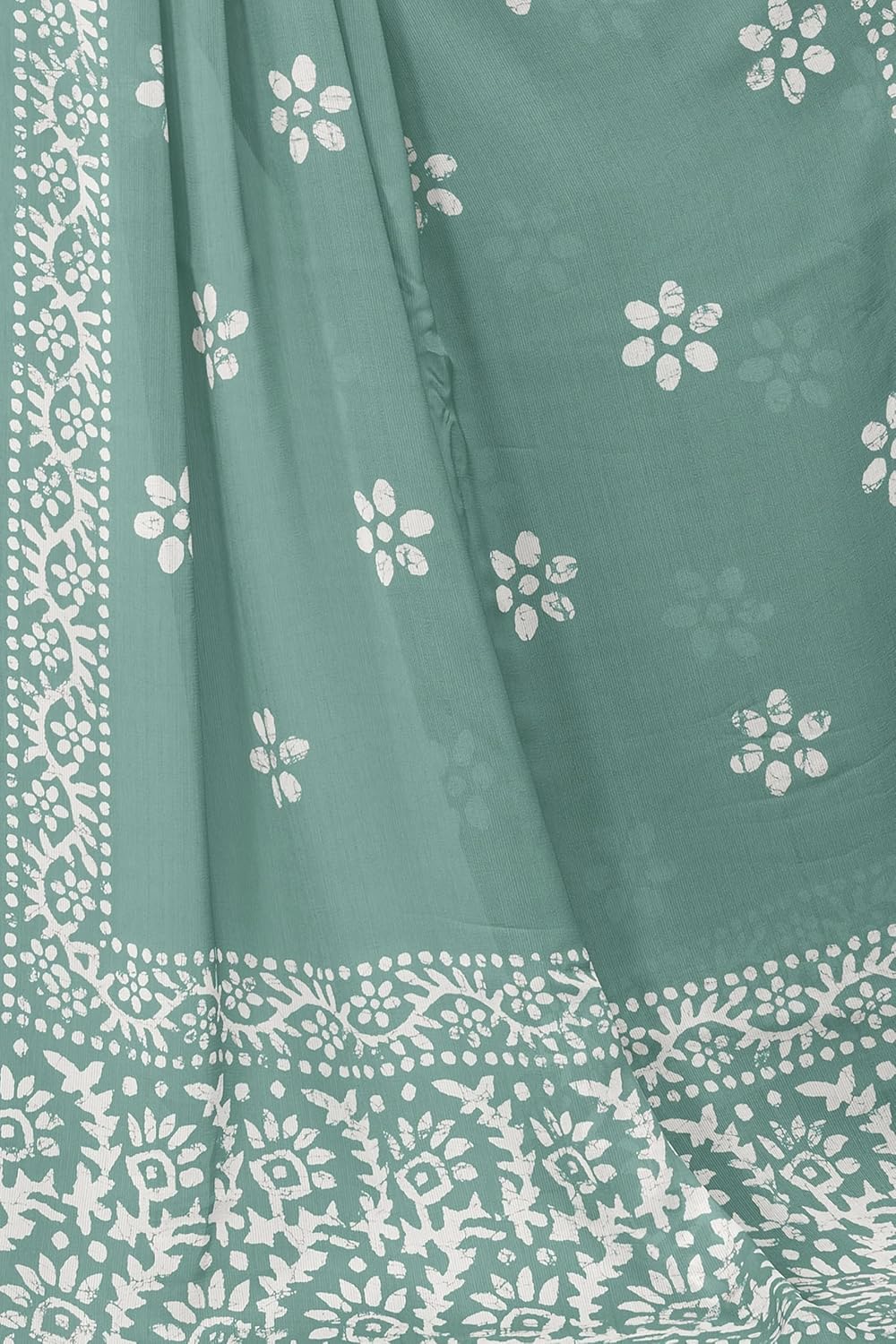 Women's Latest Chiffon Batik Printed Saree with Blouse Piece
