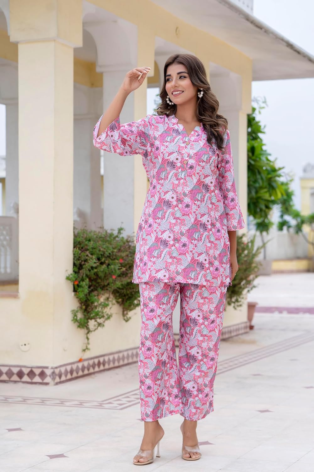 Yashika Women Trendy Printed Cotton Blend Straight