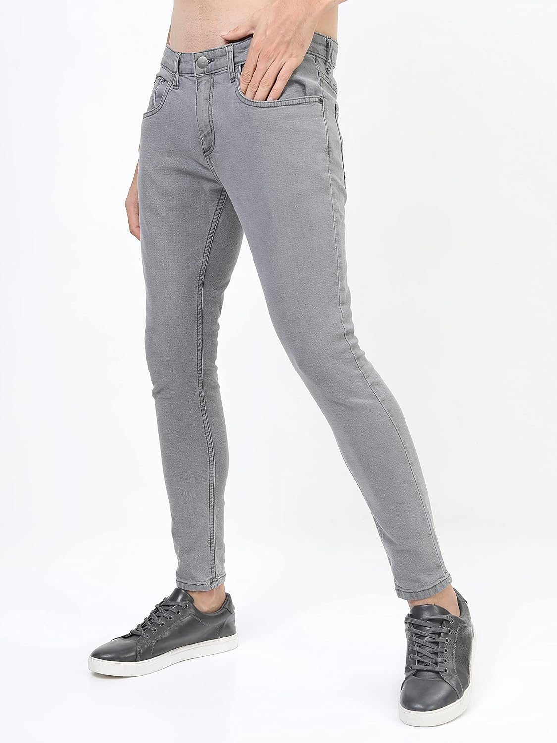 KETCH Men's Skinny Fit Mid Rise Jeans (Stretchable)