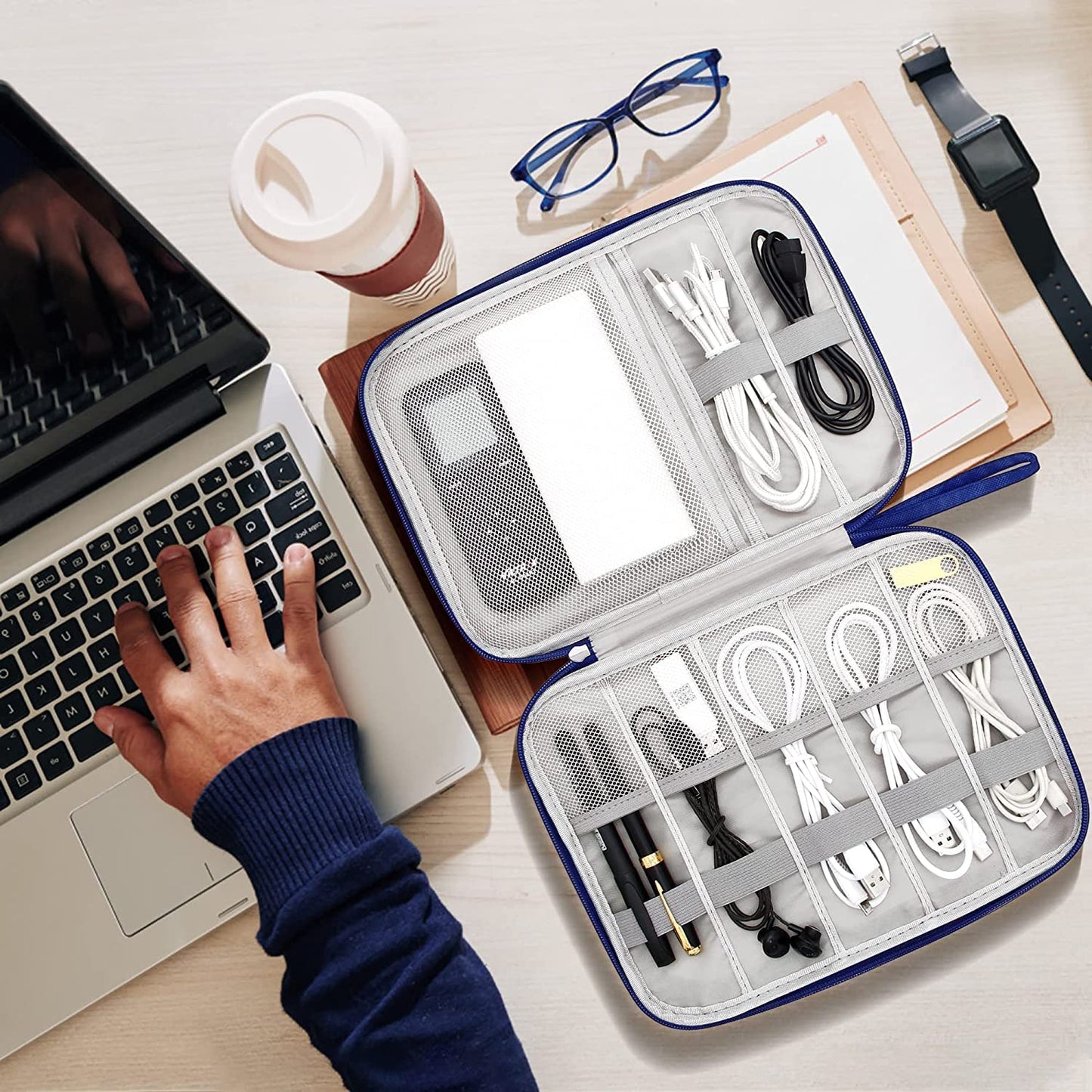 Electronics Organizer Bag Waterproof Carrying Pouch