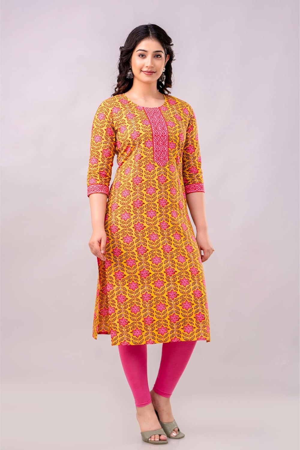 Vnyashri Cotton Straight Kurta for Women