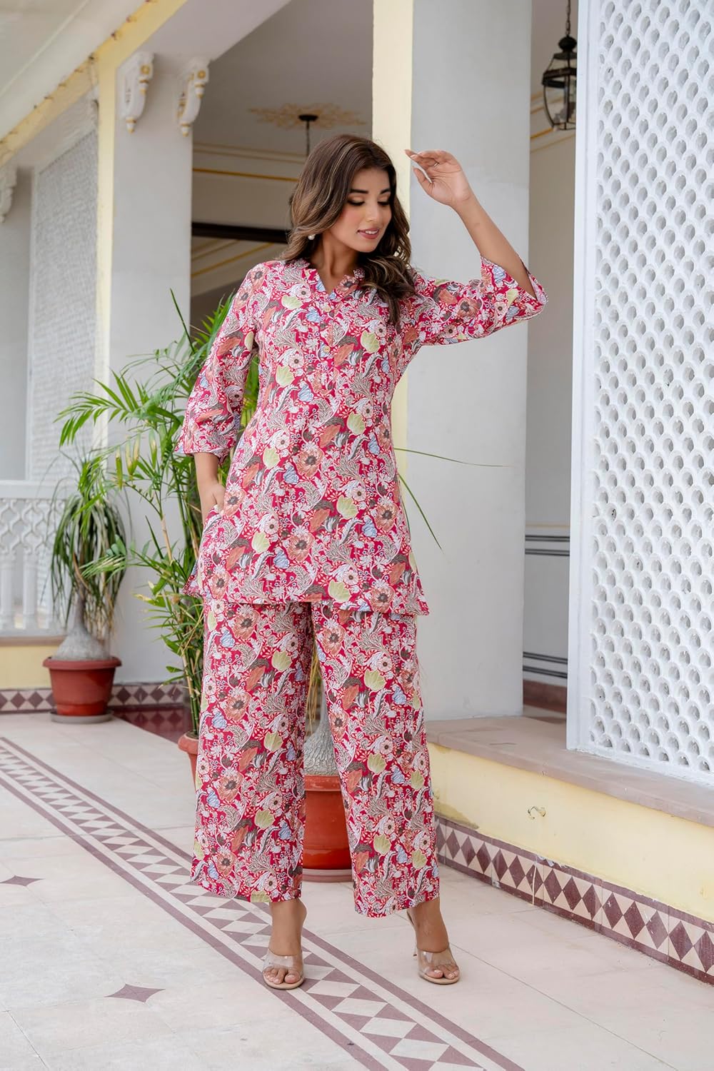 Yashika Women Trendy Printed Cotton Blend Straight
