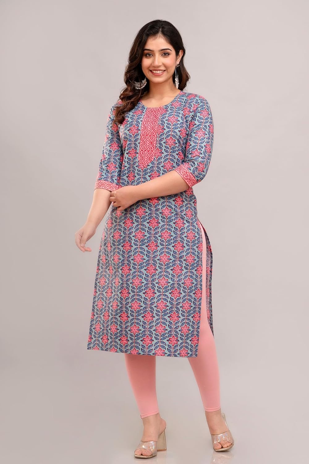 Vnyashri Cotton Straight Kurta for Women