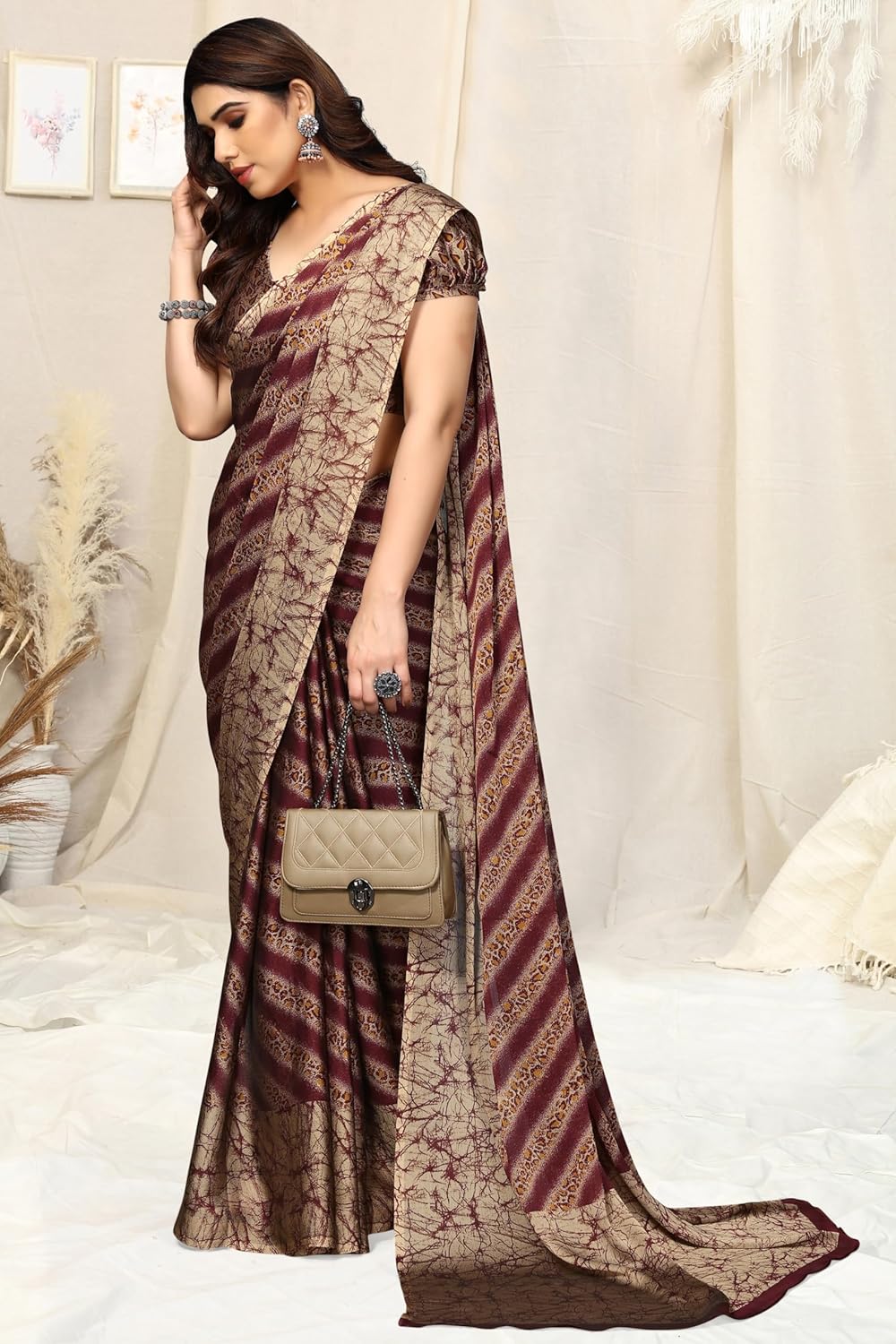 MIRCHI FASHION Women's Saree with Blouse Piece