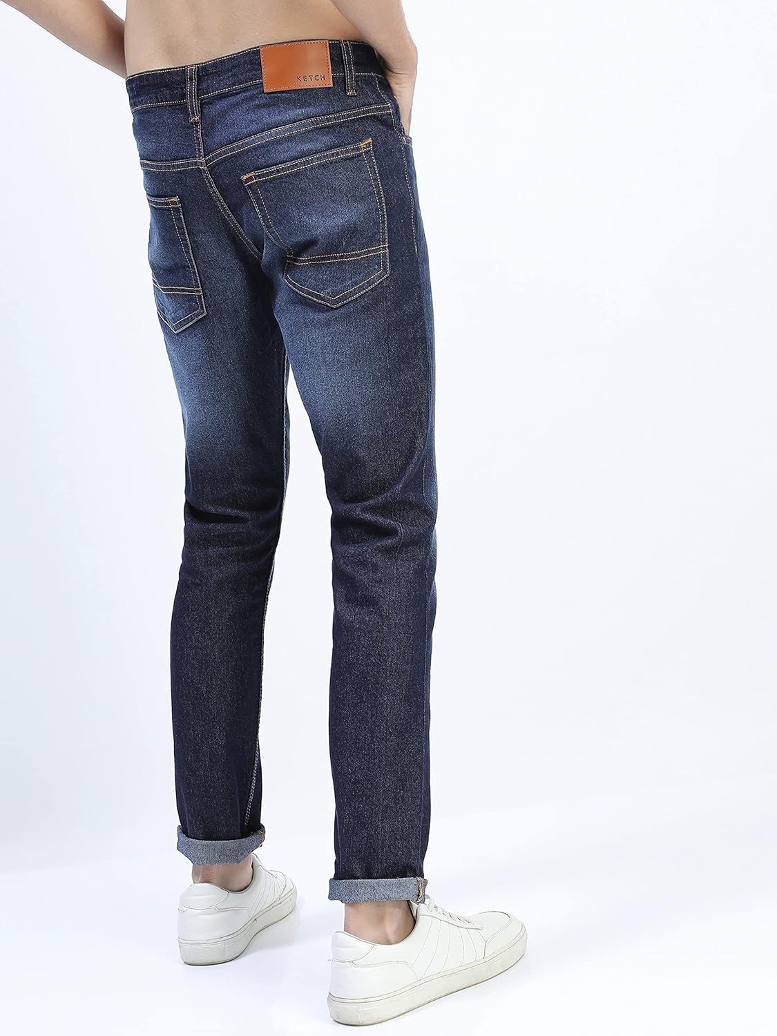 KETCH Men's Slim Fit Mid Rise Jeans (Stretchable)