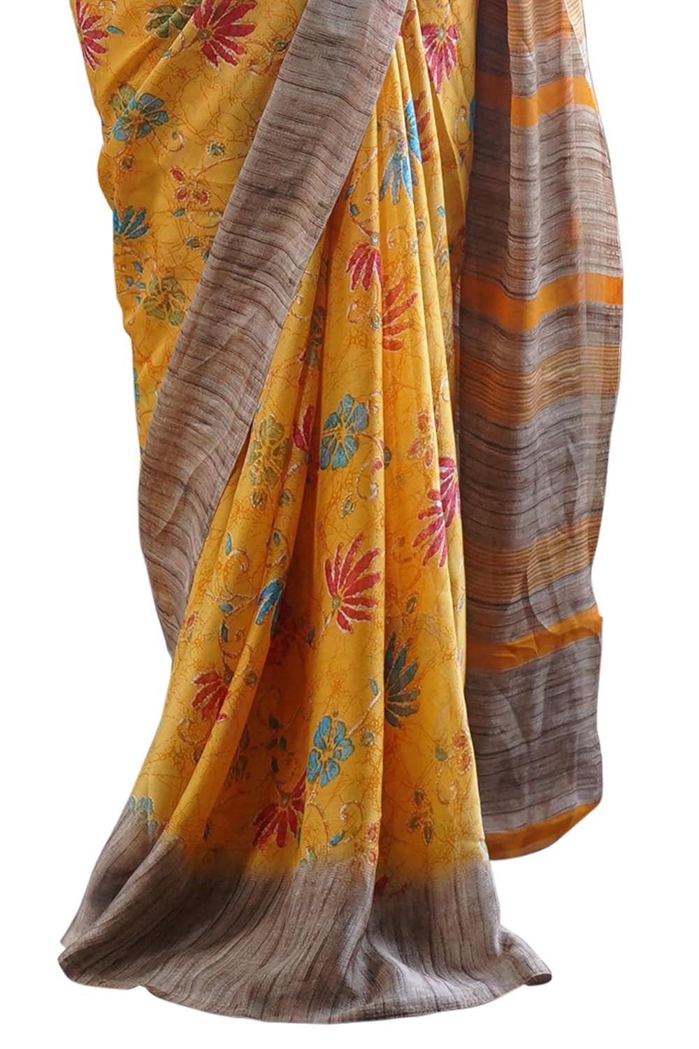 FASHION Floral Printed Saree with Blouse Piece