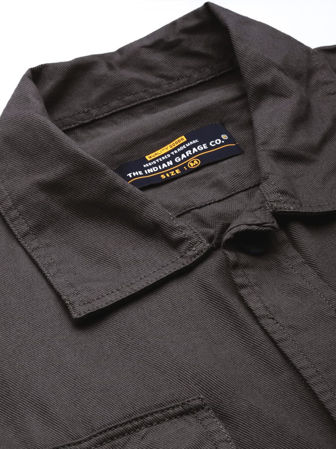 The Indian Garage Co Men's Cotton Slim Fit Solid