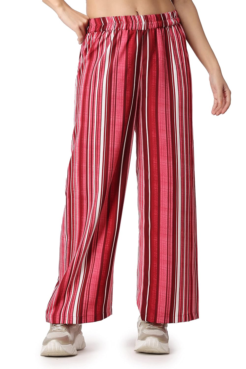 POPWINGS Casual Floral Printed Loose Fit Trousers