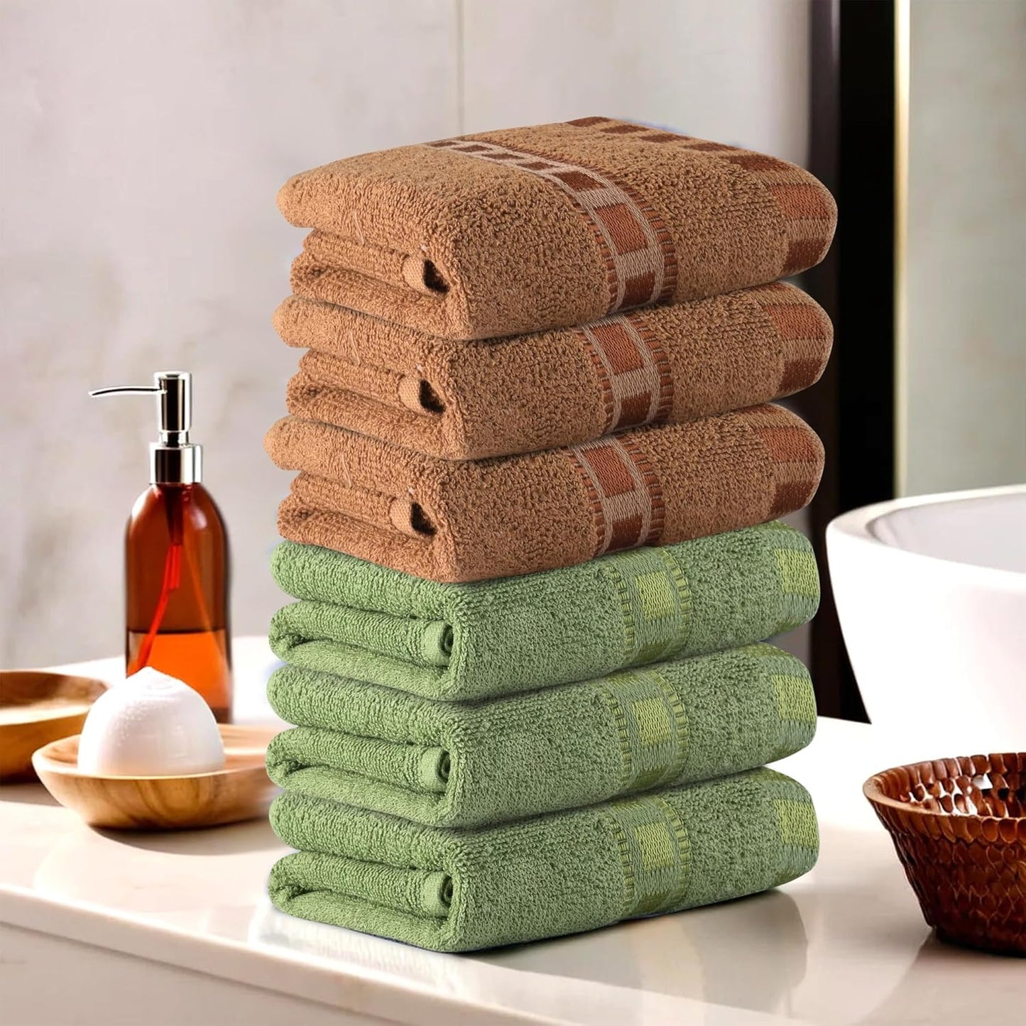 Kuber Industries Pack of 2 Cotton Hand/Face Towels