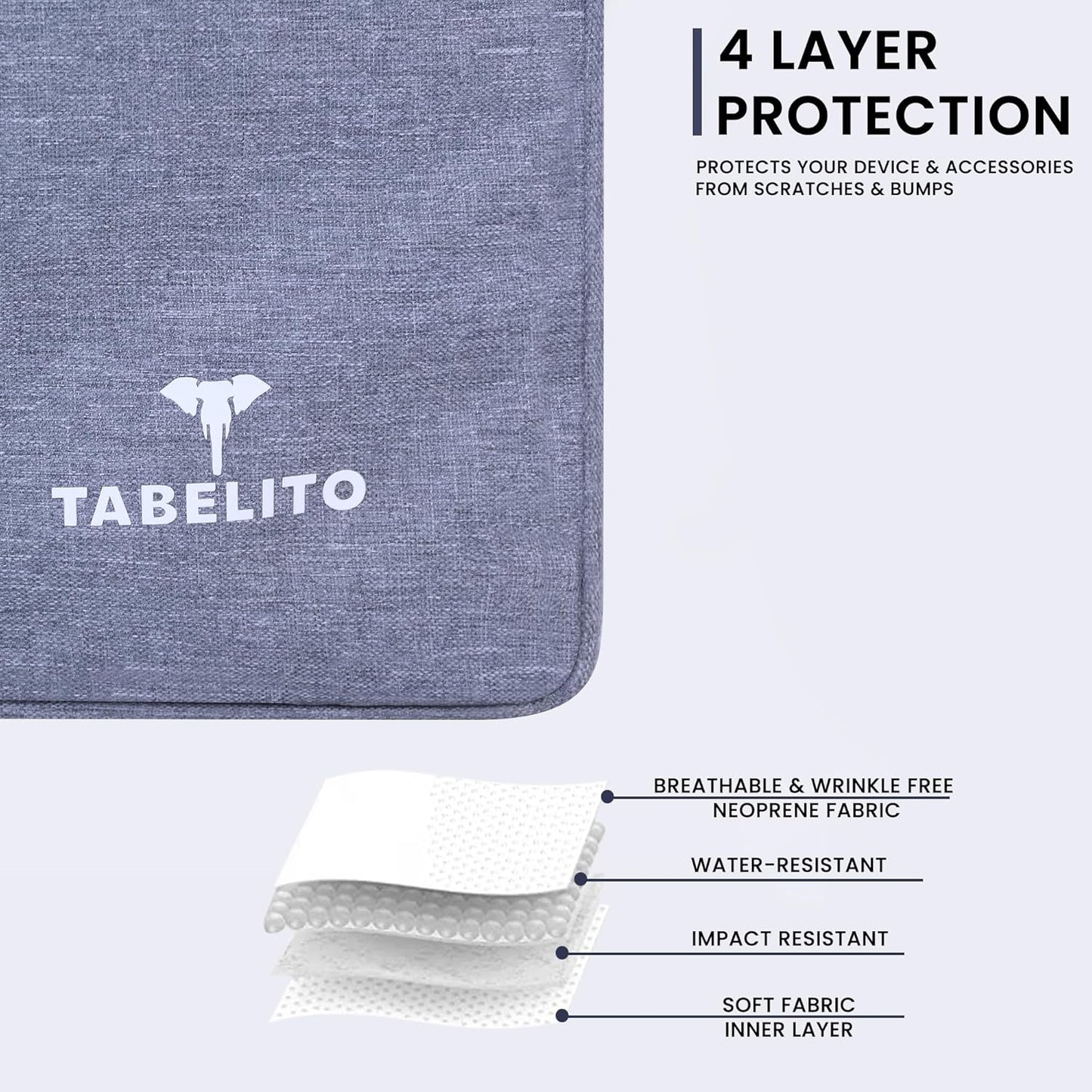 Tabelito® Hybrid Polyester Laptop Bag Sleeve
