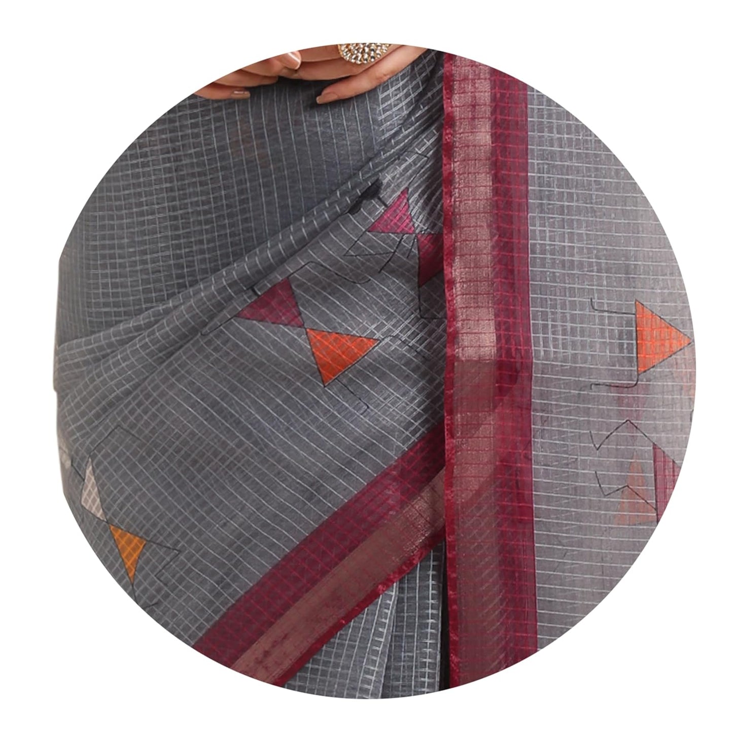 Women's Kota Floral Printed Saree with Blouse Piece