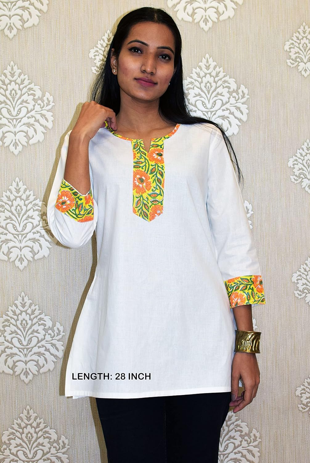JAIPUR HAND BLOCK Women's Cotton Top |Tunic