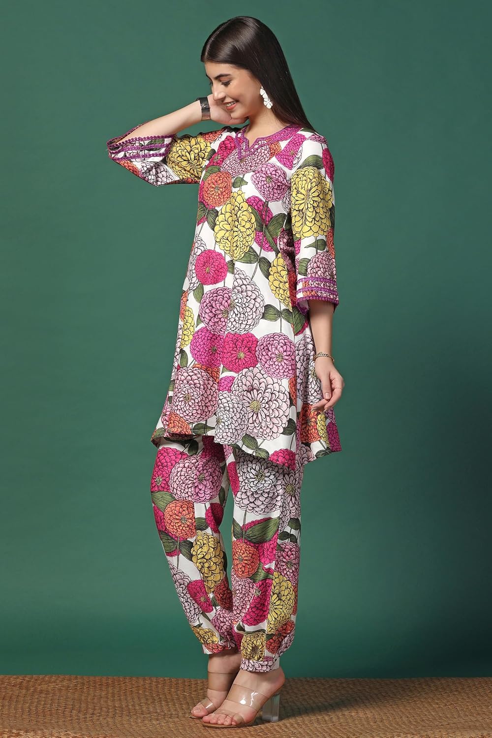 Fashion Dream Cotton Blend Women's Printed Kurta