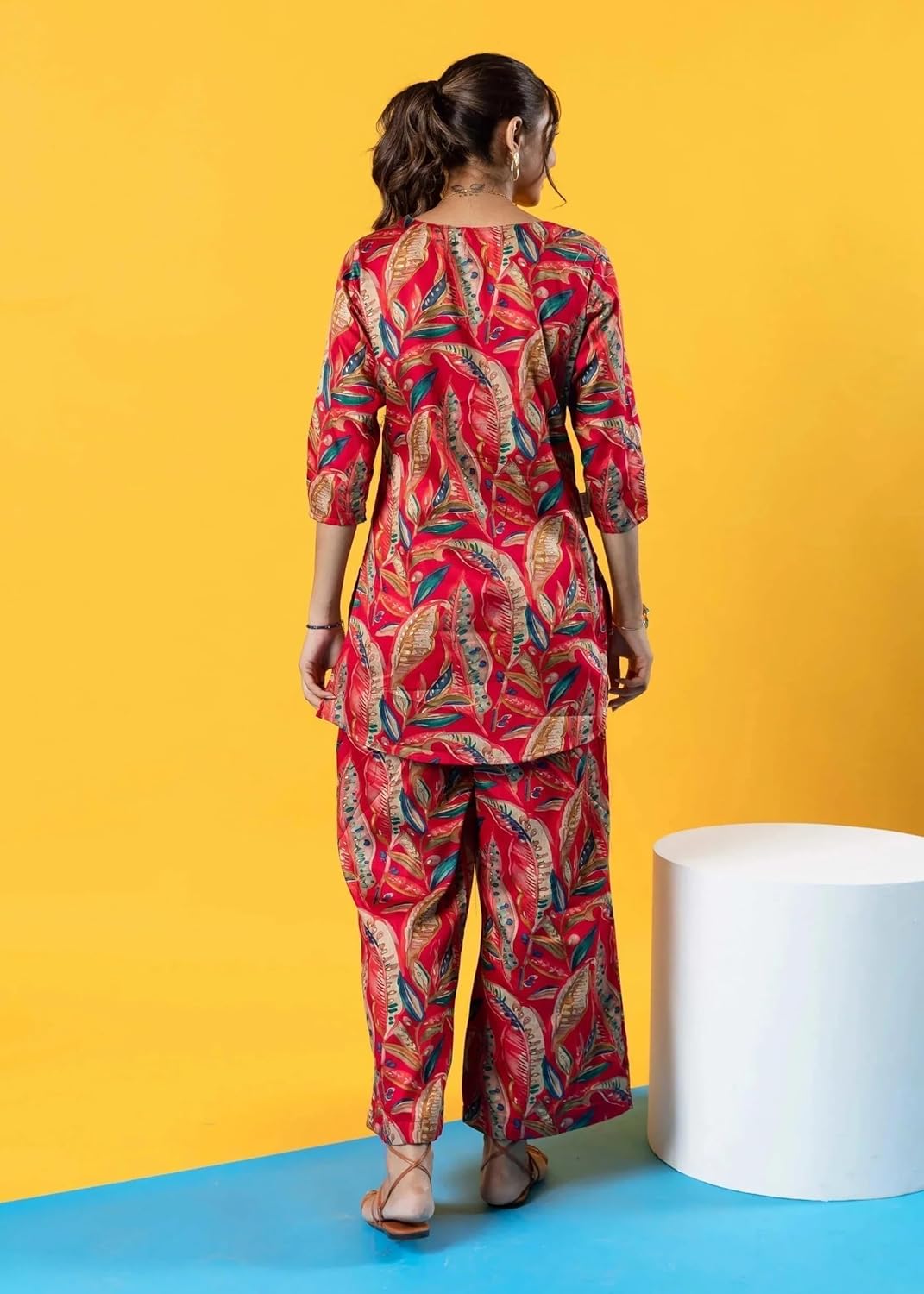 SHIENZY Stylish Printed Cotton Blend Co Ord Set