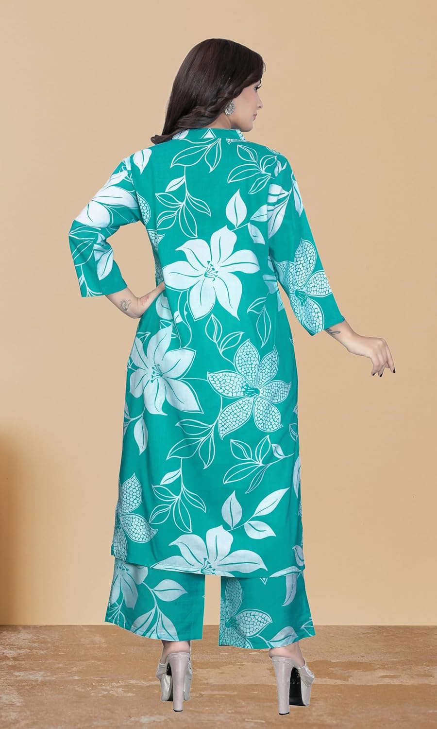 Women's Rayon Viscose Floral Print Kurta Palazzo